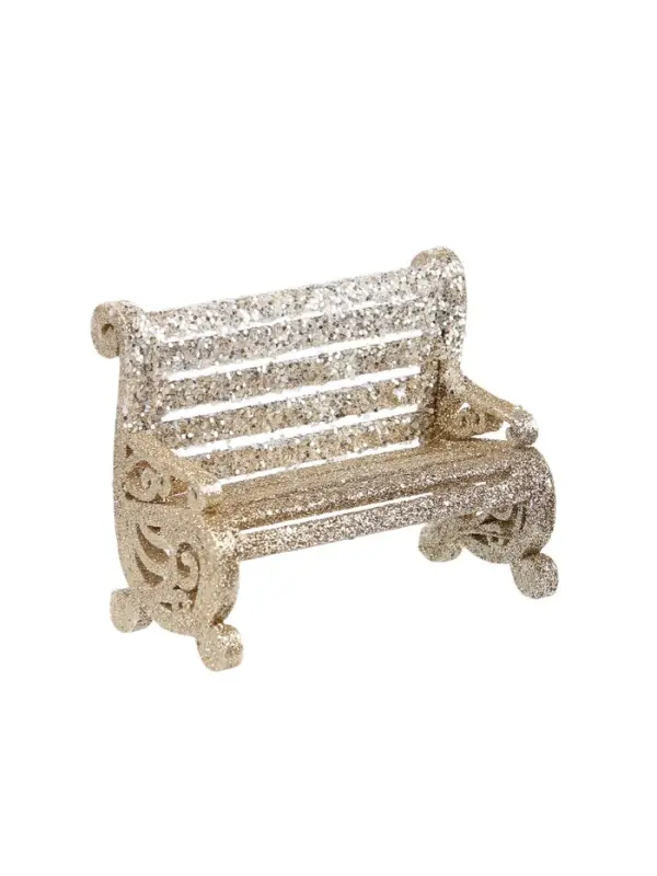 Ёлочное украшение «Праздничное сияние» скамейка, 7×9 см, золото