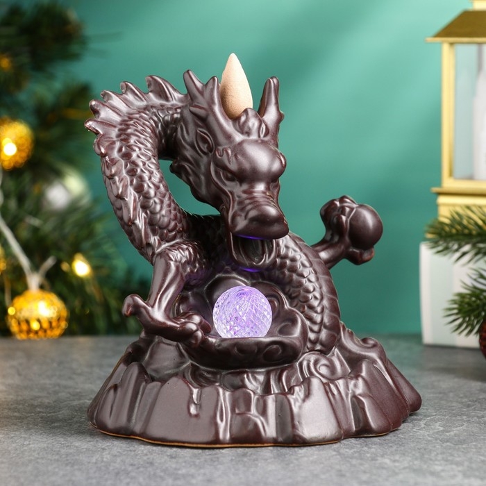 Подставка для благовоний "Дракон с магическим шаром" 23×20×16 см