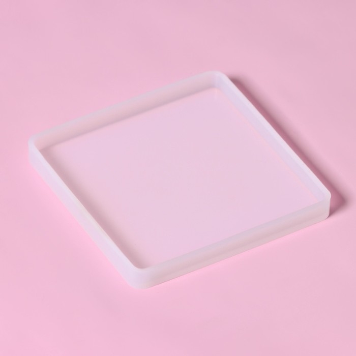 Молд Доляна «Квадрат», силикон, 10,5×10,5×1,2 см, прозрачный Молд Доляна «Квадрат», силикон, 10,5×10,5×1,2 см, прозрачный