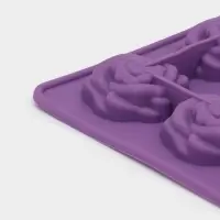 Форма для кондитерских украшений Доляна &laquo;Розочки&raquo;, силикон, 20.7&times;14.3&times;1.3 см, 12 ячеек, МИКС