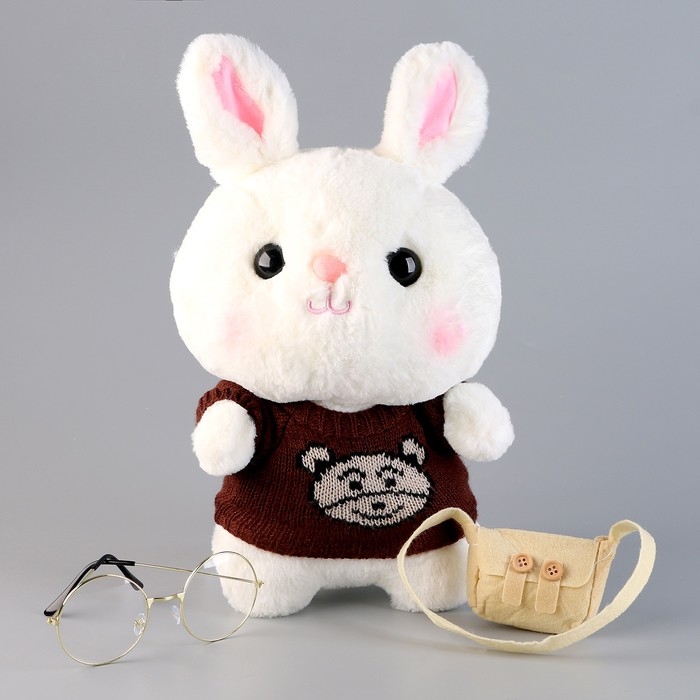 Мягкая игрушка «Зайка», в кофточке с сумочкой, 25 см, цвет МИКС Мягкая игрушка «Зайка», в кофточке с сумочкой, 25 см, цвет МИКС