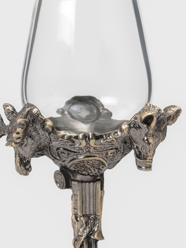 Рюмки для водки "Трофей", подарочный набор на 3 персоны, рюмка 50 мл, бронза