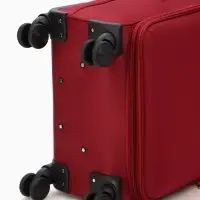 Чемодан на колёсах TEXTURA, с увеличением, кодовый замок, 42&times;26&times;68 см, 24", красный