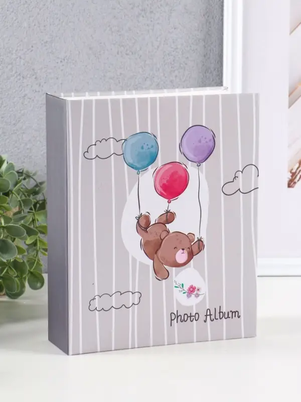 Фотоальбом "Медвежонок"  200ф 10X15см, ПП карм.