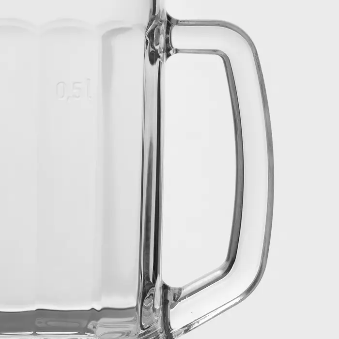 Пивная кружка &laquo;Ладья&raquo;, 500 мл, стекло, прозрачная