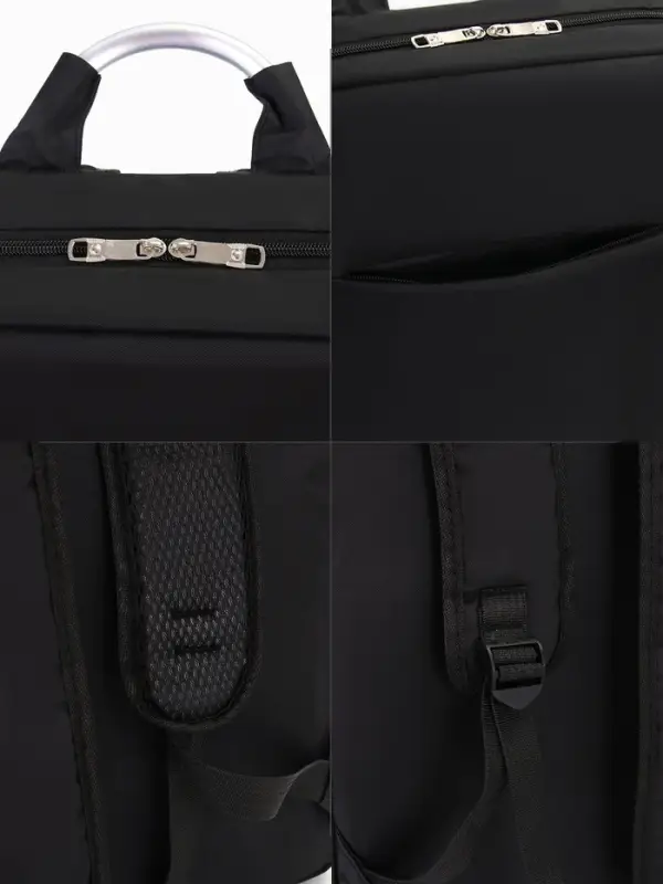 Рюкзак городской на молнии, наружный карман, размер 29&times;11&times;43 см, чёрный