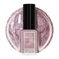 Лак для ногтей с эффектом геля SHIMMER тон S121 серебристо-коричневый искрящийся, 6 мл