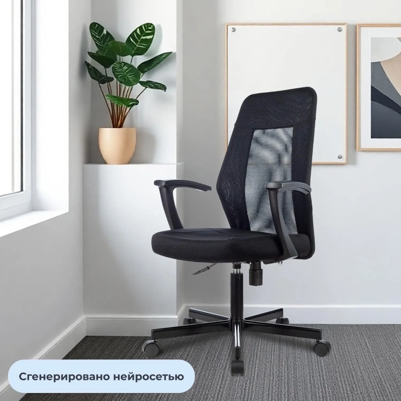 Кресло 0MX_VB_EChair-225 PTW_TW11 сетка/ткань черный