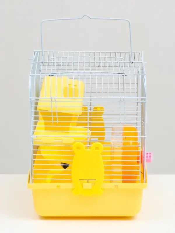Клетка для грызунов &laquo;Пижон&raquo;, 27&times;21&times;26 с. укомплектованная, жёлтая