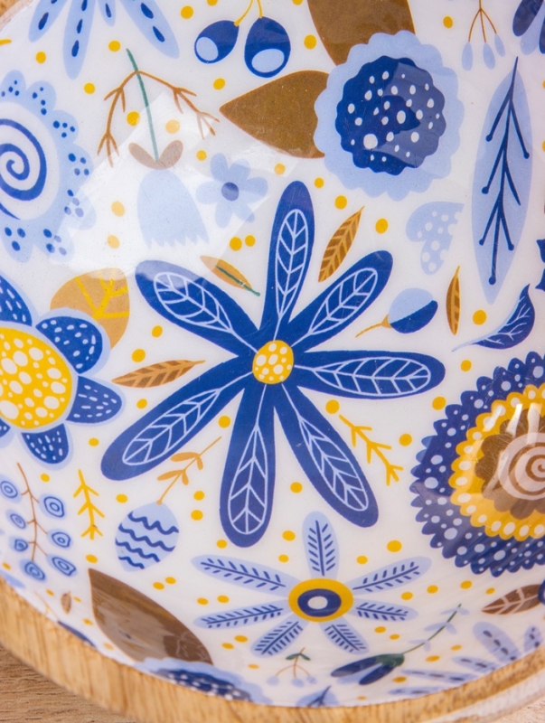 Миска Миска "Васильки" дерево манго 17,5х17,5х6,5 см