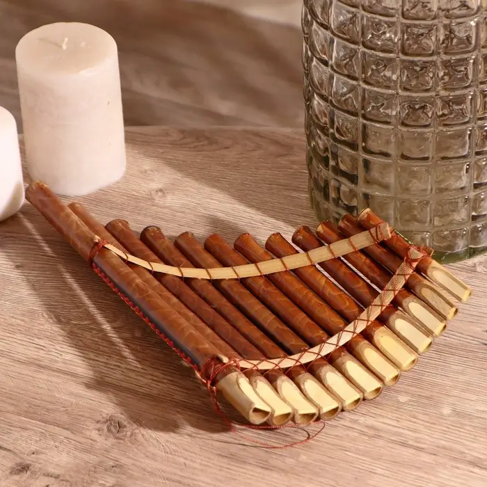 Сувенирный музыкальный инструмент  Сувенирный музыкальный инструмент "Флейта" 30х5х18 см МИКС