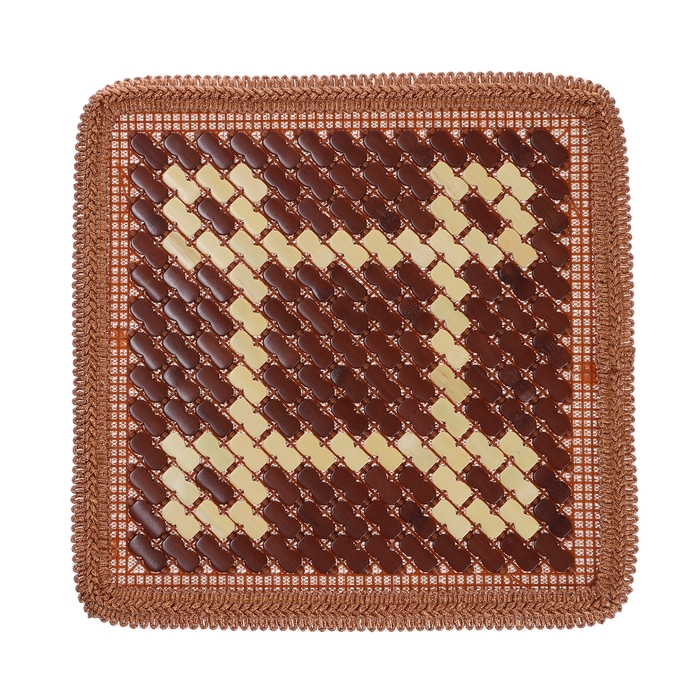 Накидка на сиденье массажная Nova Bright, бамбуковые пластины, коричневая с рисунком Накидка на сиденье массажная Nova Bright, бамбуковые пластины, коричневая с рисунком