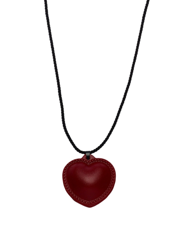 Портупея с кулоном «Сердечко» кожа, трансформер, бордовая, 150 см Портупея с кулоном «Сердечко» кожа, трансформер, бордовая, 150 см