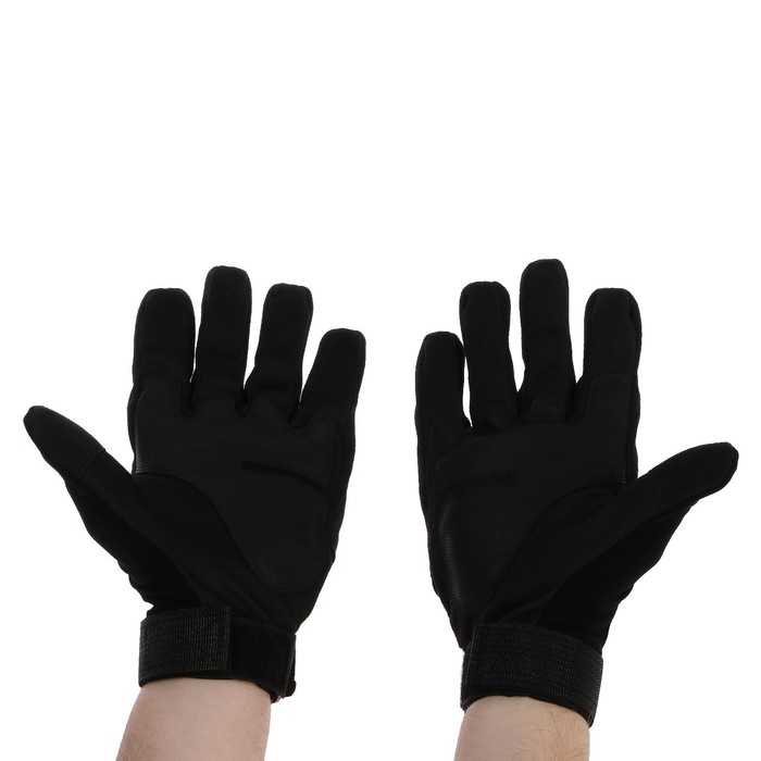 Перчатки мотоциклетные с защитными вставками, размер L, черный Перчатки мотоциклетные с защитными вставками, размер L, черный