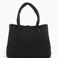 Сумка женская тоут TEXTURA на молнии, 31&times;11&times;21 см, чёрная