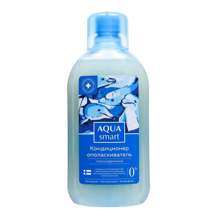 Кондиционер-ополаскиватель для белья AQUASMART  Кондиционер-ополаскиватель для белья AQUASMART "Гипоаллергенный", 750 мл