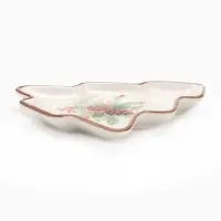 Тарелка новогодняя Доляна &laquo;Шишки&raquo;, 20.5&times;20.5&times;2 см, доломит, белая