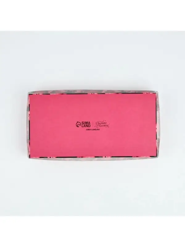 Коробка для кондитерских изделий с пластиковой крышкой &laquo;8 Марта&raquo;, 10.5&times;21&times;3 см