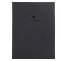 Блокнот Deli А5 120л 80 г/м твердая облож,клетка 5x5мм, черный кожа EN139G