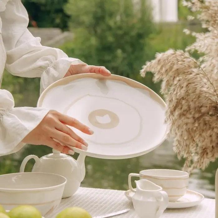 Тарелка SL Home &laquo;Гато&raquo;, d=28 см, фарфор, белая