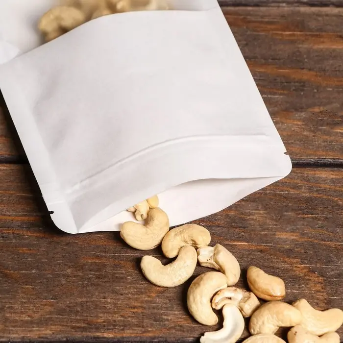 Пакет Zip-lock Крафт, белый, с прямоугольным окном, 12&times;20 см