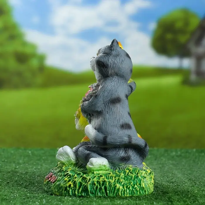 Садовая фигура из полистоуна &laquo;Кошки влюблённые. Всё будет хорошо&raquo;, 23&times;15&times;23 см