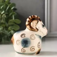 Фигурка фарфор &laquo;Баран Лёня&raquo;, 8.5 см, гжель цветная, МИКС