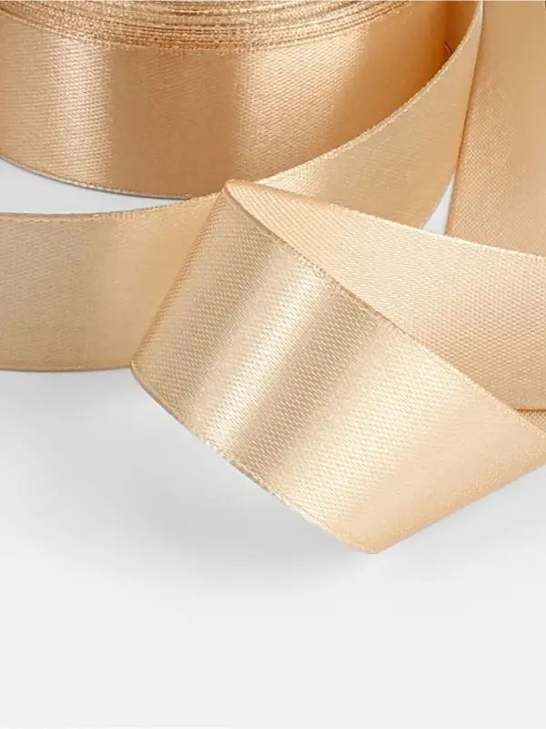 Лента атласная, 25 мм, 23&plusmn;1 м, бежевая №267