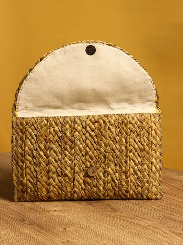 Сумка клатч плетёная из сиграсса 26х16х3 см, цв. бежевый Сумка клатч плетёная из сиграсса 26х16х3 см, цв. бежевый