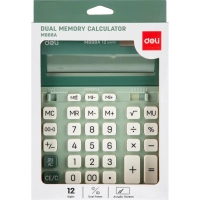 Калькулятор настольный Deli полноразм. EM888A, 12-ти разряд., мятн/бел