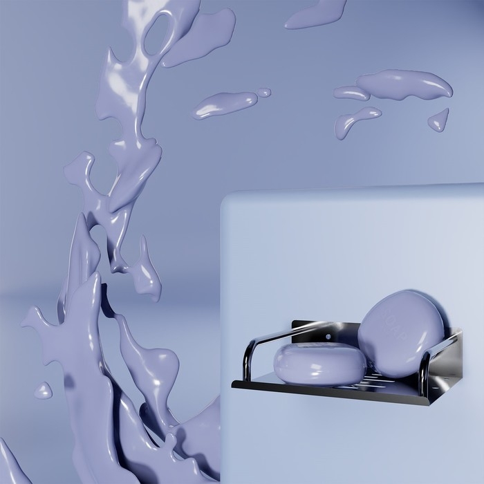 Мыльница настенная, 14,5×11,5×5 см, сталь Мыльница настенная, 14,5×11,5×5 см, сталь