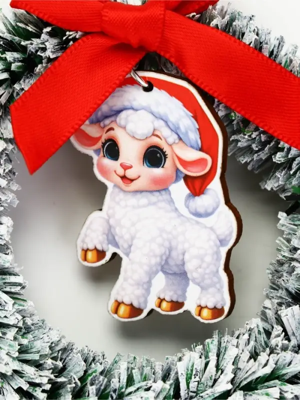 Ёлочная игрушка, деревянная &laquo;Барашек&raquo;, d=8 см