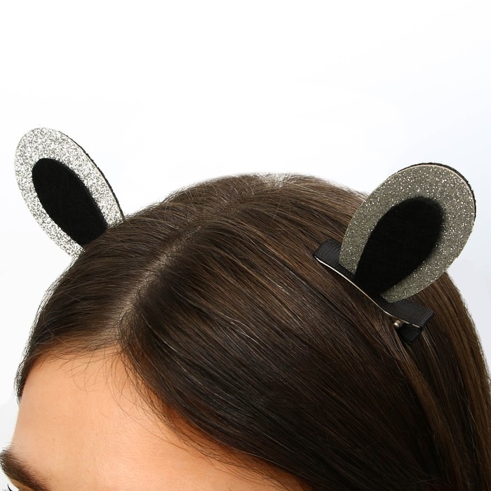 Заколки-ушки для волос «Девчуля», ушки зайки, 1 х 5 х 9 см Заколки-ушки для волос «Девчуля», ушки зайки, 1 х 5 х 9 см