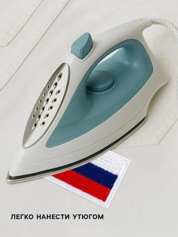 Термоаппликация флаг России, 3.5&times;2.5 см, набор 10 шт., триколор