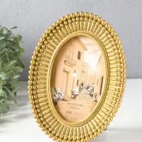 Фоторамка полистоун 10х15 см "Точки и тире" золото 16,4х2,3х21,3 см