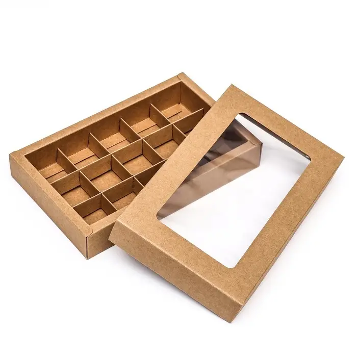 Коробка для 15 конфет, крафт, 13.7×22×3.5 см Коробка для 15 конфет, крафт, 13.7×22×3.5 см
