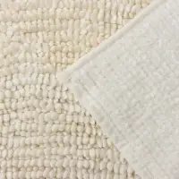 Коврик для дома LaDо́m, букли, плотность 1400 г, 50&times;80 см, велюровый, молочный