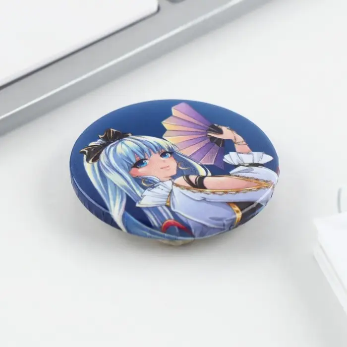 Значок закатной аниме «Девушка с веером», d = 3,8 см Значок закатной аниме «Девушка с веером», d = 3,8 см