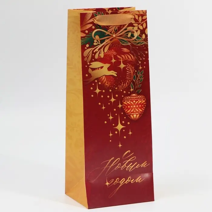 Пакет под бутылку &laquo;Сказочный праздник&raquo;, 13 х 36 х 10 см