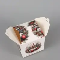 Коробка подарочная новогодняя складная &laquo;С Новым годом&raquo;, 12&times;12&times;12 см