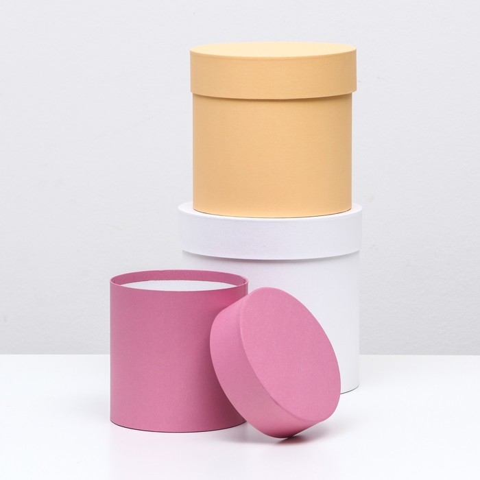 Набор шляпных коробок 3 в 1 «Разноцветные» , 18×16×13 см Набор шляпных коробок 3 в 1 «Разноцветные» , 18×16×13 см