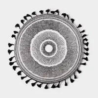 Салфетка сервировочная на стол Доляна «Солнце пустыни», d=38 см, цвет чёрный Салфетка сервировочная на стол Доляна «Солнце пустыни», d=38 см, цвет чёрный