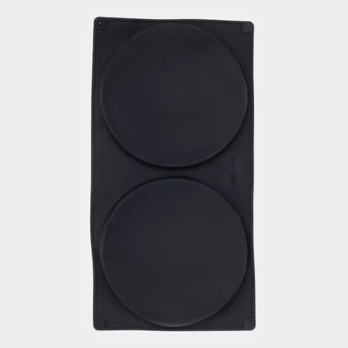 Форма для выпечки Доляна &laquo;Бискотто&raquo;, силикон, 2 ячейки, 35&times;19.5&times;1.7 см, d=16 см, чёрная