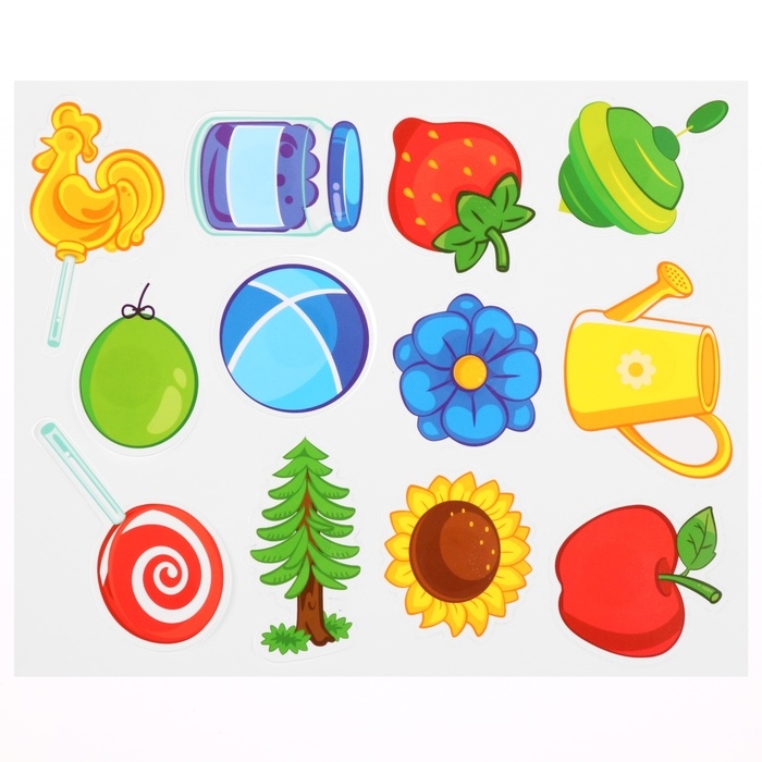 Игра развивающая на липучках Игра развивающая на липучках "Изучаем цвета", Маша и медведь