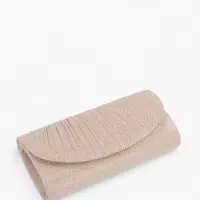 Клатч женский, на магните, с длинной цепочкой, блестящий, цвет золотой