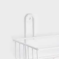 Полка для ванной прямоугольная, 2-х ярусная, 29*12,5*30 см, цвет белый