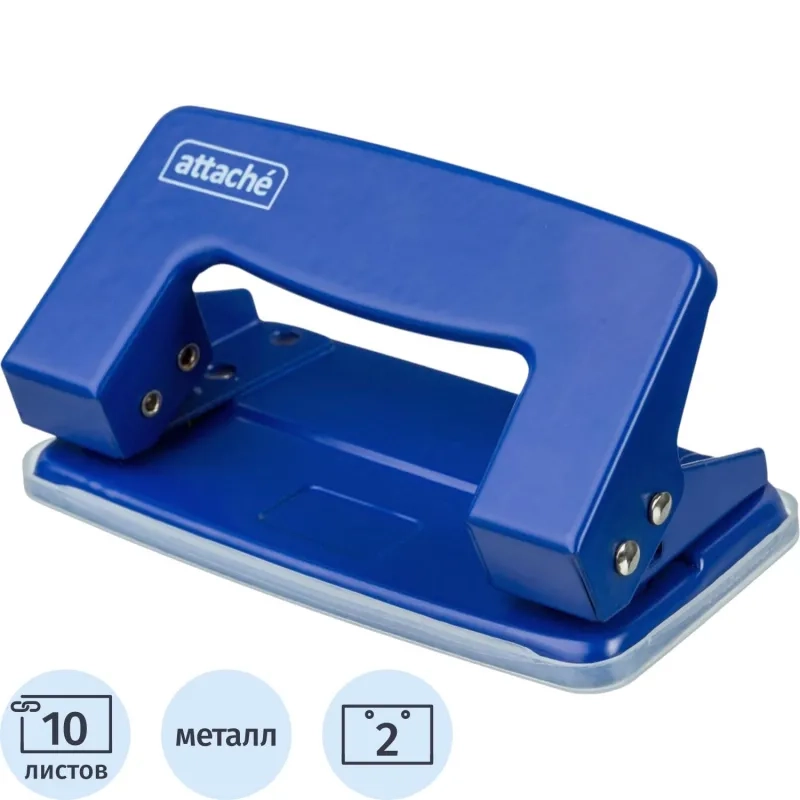 Дырокол ATTACHE 6304 до 10л., металл., синий