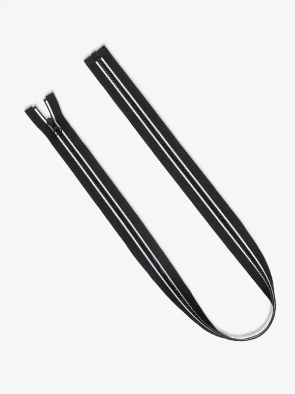 Молния &laquo;Трактор&raquo;, №5, разъёмная, замок автомат, 80 см, чёрная, белая