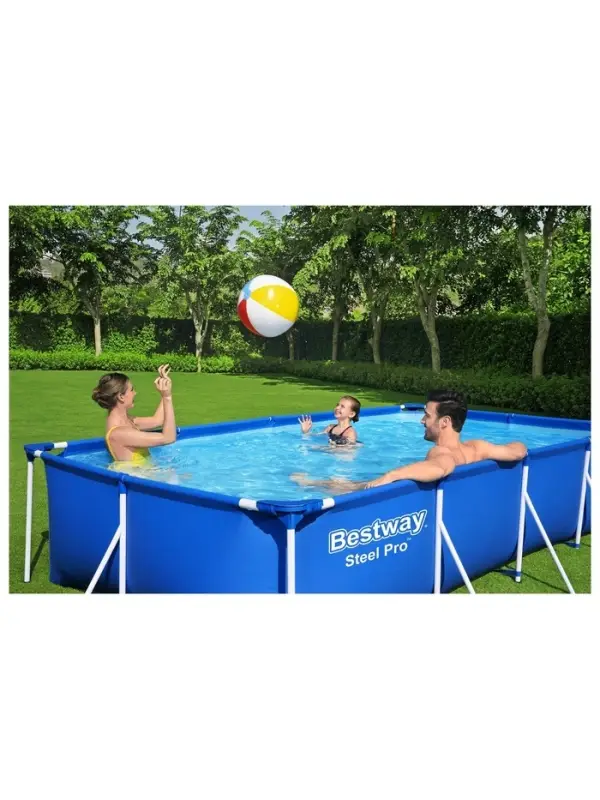 Бассейн каркасный Bestway Steel Pro 56424, 400&times;211&times;81 см, фильтр-насос, прямоугольный