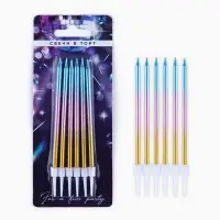Свечи для торта Make a wish, 6 шт., 13&times;0.5 см